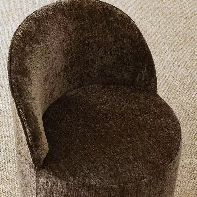 Ensemble table à manger ronde moderne pour 6, Table à manger piédestal noire, Chaises pivotantes roulantes en chenille avec roulettes - Panipeachy