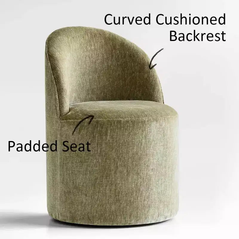 Ensemble table à manger ronde moderne pour 6, Table à manger piédestal noire, Chaises pivotantes roulantes en chenille avec roulettes - Panipeachy