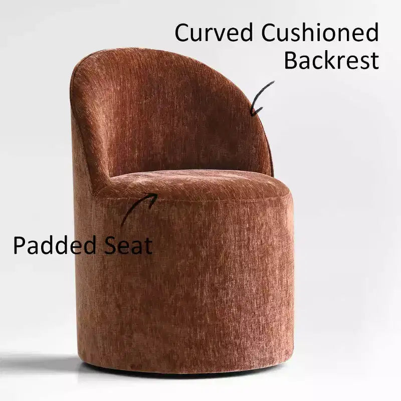 Ensemble table à manger ronde moderne pour 6, Table à manger piédestal noire, Chaises pivotantes roulantes en chenille avec roulettes - Panipeachy