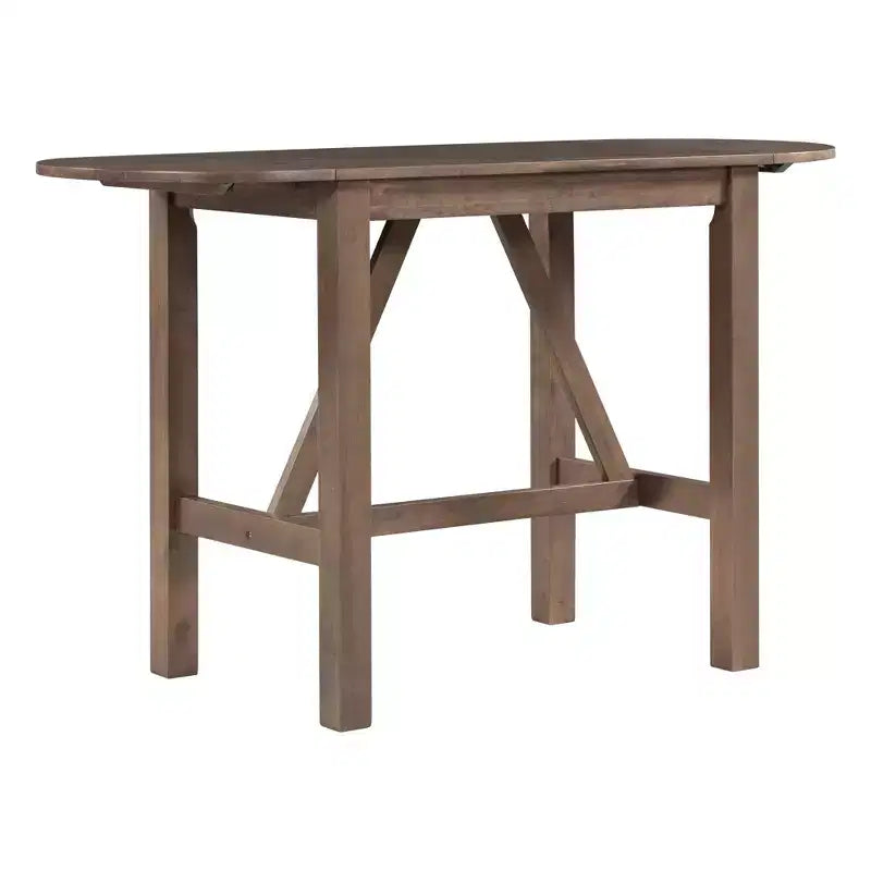 Ensemble table à manger pliante 3 pièces en bois avec 2 chaises de salle à manger rembourrées hauteur comptoir pour petits espaces