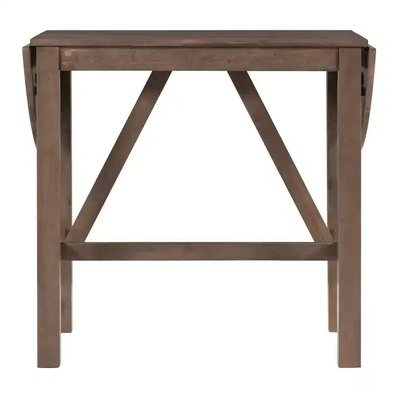 Ensemble table à manger pliante 3 pièces en bois avec 2 chaises de salle à manger rembourrées hauteur comptoir pour petits espaces