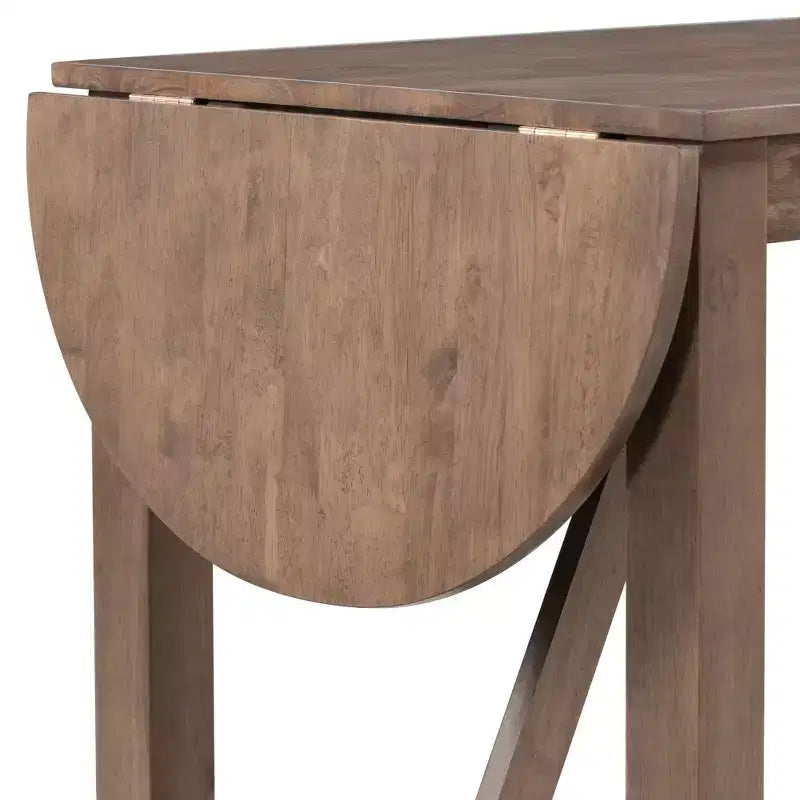 Ensemble table à manger pliante 3 pièces en bois avec 2 chaises de salle à manger rembourrées hauteur comptoir pour petits espaces