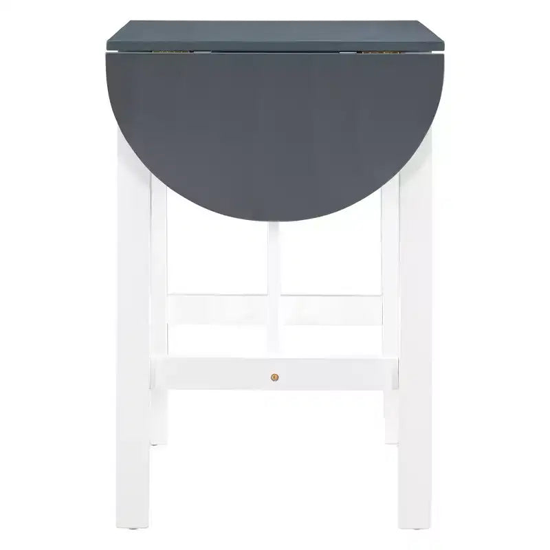 Ensemble table à manger pliante 3 pièces en bois avec 2 chaises de salle à manger rembourrées hauteur comptoir pour petits espaces
