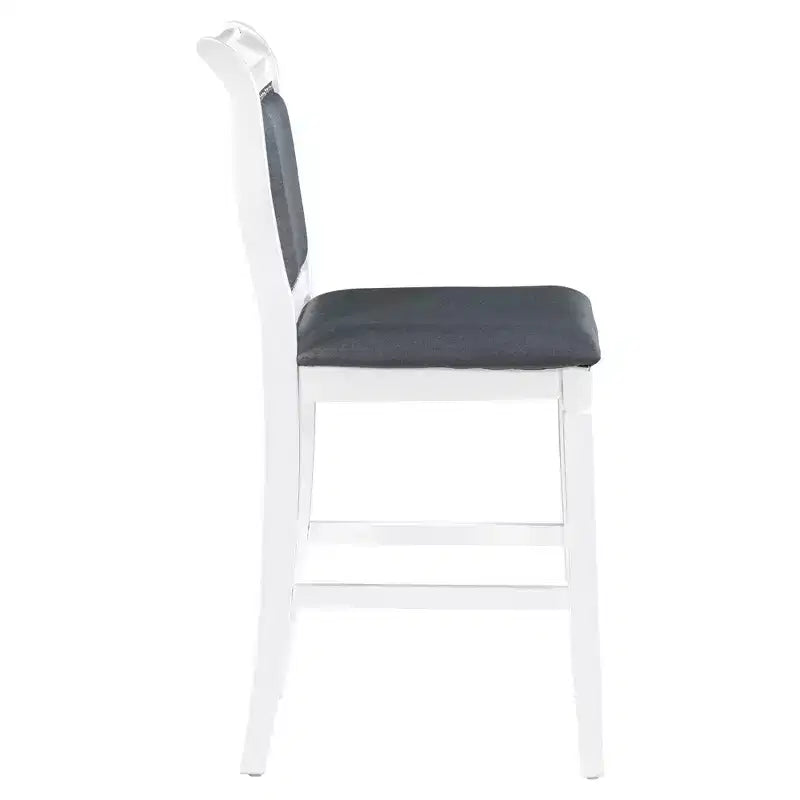 Ensemble table à manger pliante 3 pièces en bois avec 2 chaises de salle à manger rembourrées hauteur comptoir pour petits espaces