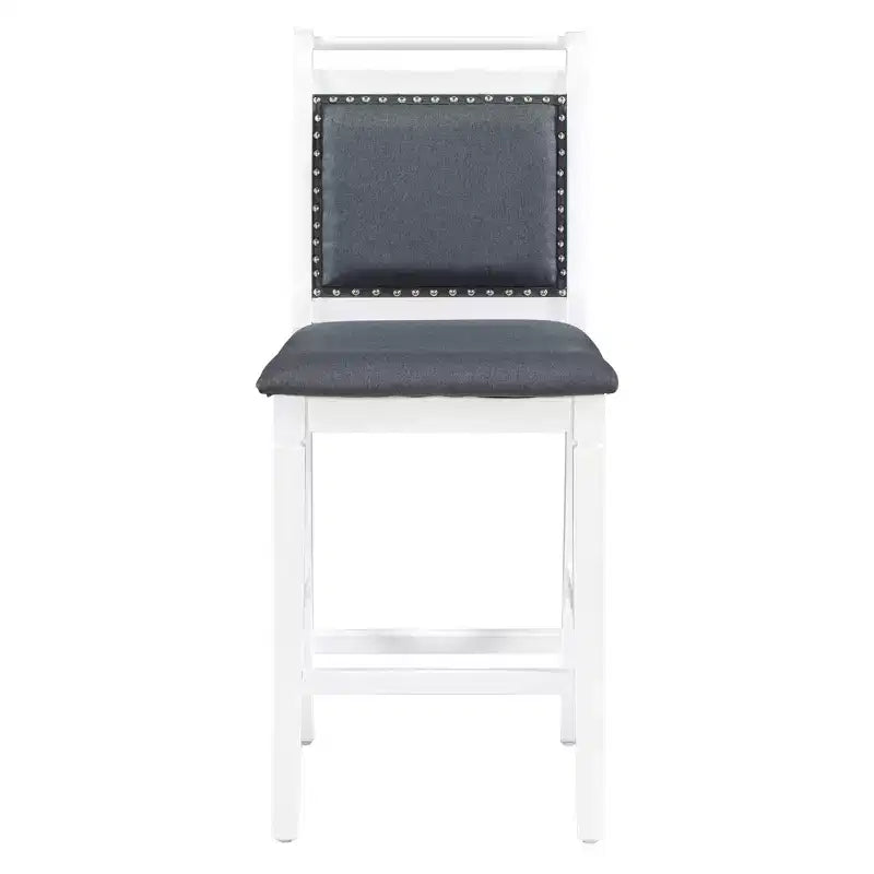 Ensemble table à manger pliante 3 pièces en bois avec 2 chaises de salle à manger rembourrées hauteur comptoir pour petits espaces