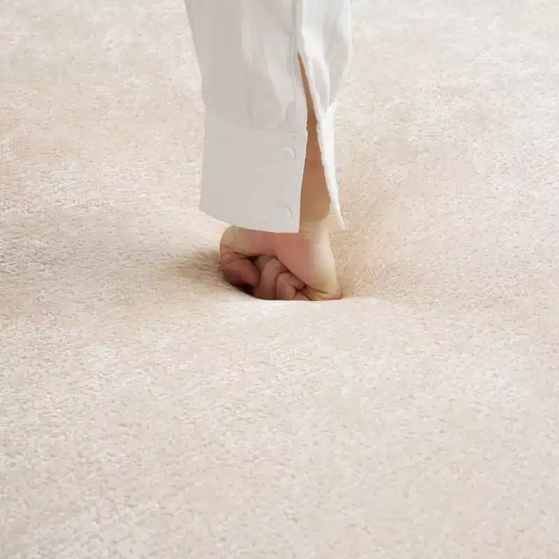 Canapé d'angle en chenille haute densité Clihome avec méridienne incurvée