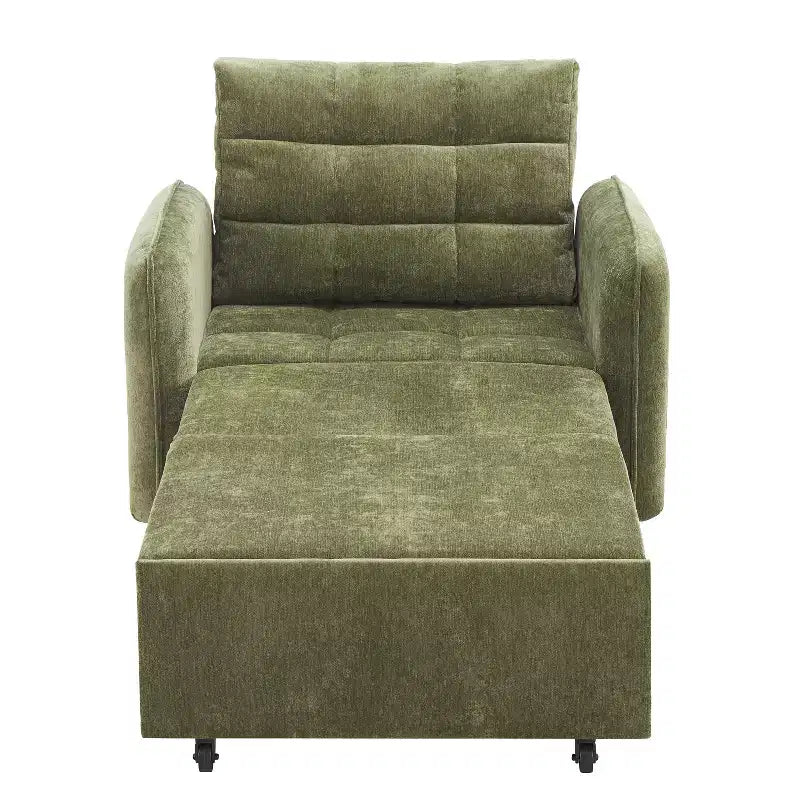 Polibi Fauteuil Lit Convertible 3 en 1 avec Chargement USB et Rangement Caché