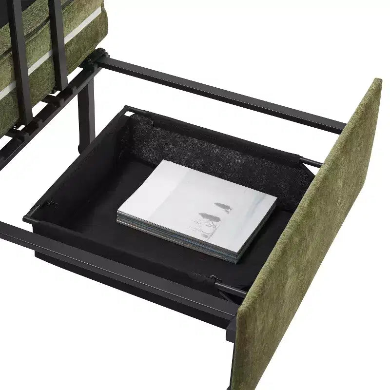 Polibi Fauteuil Lit Convertible 3 en 1 avec Chargement USB et Rangement Caché