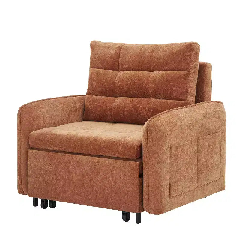 Polibi Fauteuil Lit Convertible 3 en 1 avec Chargement USB et Rangement Caché