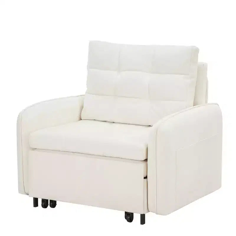 Polibi Fauteuil Lit Convertible 3 en 1 avec Chargement USB et Rangement Caché