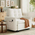 Polibi 3-in-1 Sleeper Chair Bed with USB Charging & Hidden Storage
