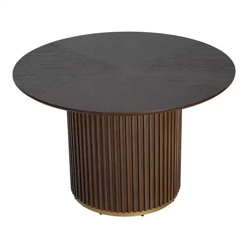 Ensemble de salle à manger rond 5 pièces moderne Christopher Knight Home Seema avec chaises rembourrées en bois d'hévéa