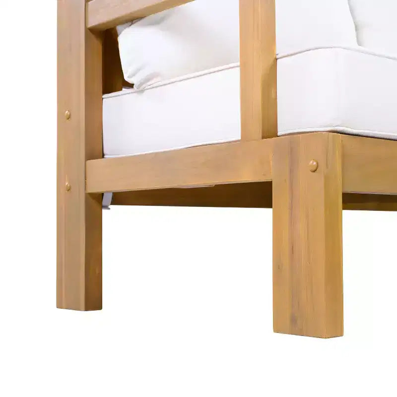 Christopher Knight Home Letizia Ensemble de 5 pièces de salon de jardin moderne en bois d'acacia avec table basse