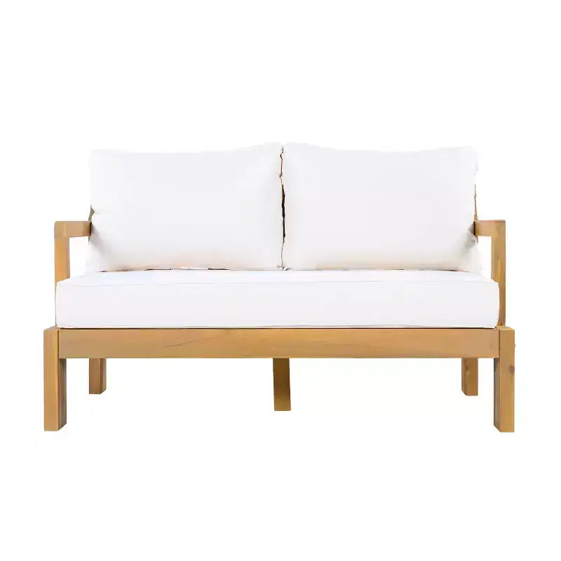 Christopher Knight Home Letizia Ensemble de 5 pièces de salon de jardin moderne en bois d'acacia avec table basse