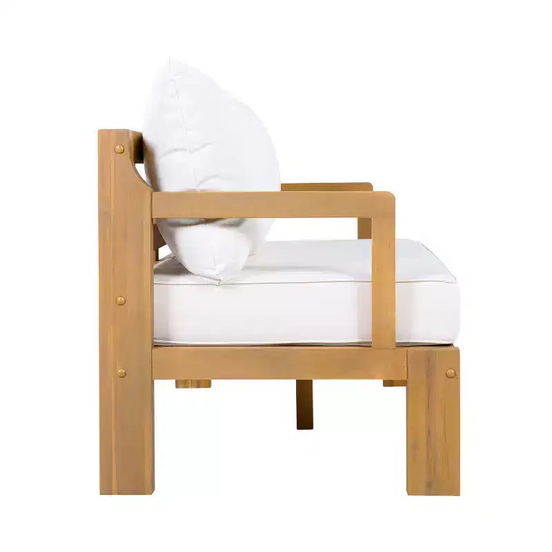 Christopher Knight Home Letizia Ensemble de 5 pièces de salon de jardin moderne en bois d'acacia avec table basse