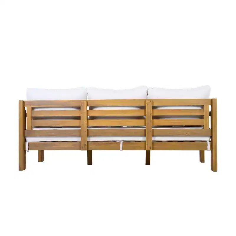 Christopher Knight Home Letizia Ensemble de 5 pièces de salon de jardin moderne en bois d'acacia avec table basse