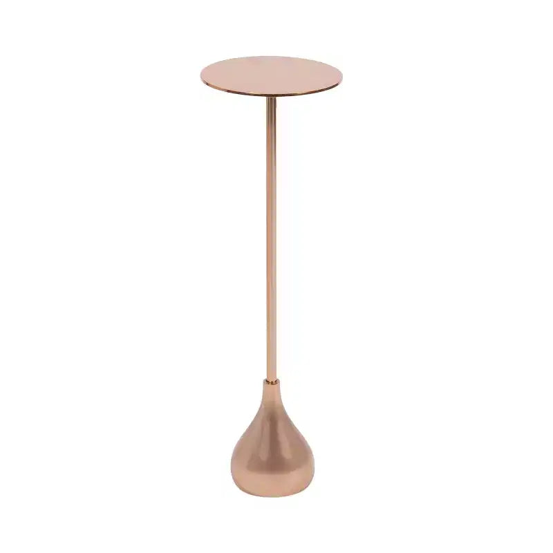Kate and Laurel Hersi Metal Drink Table, Rose Gold, 7x7x20