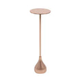 Kate and Laurel Hersi Metal Drink Table, Rose Gold, 7x7x20