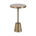 Kate and Laurel Tira Round Metal Side Table, Gold, 14x14x24