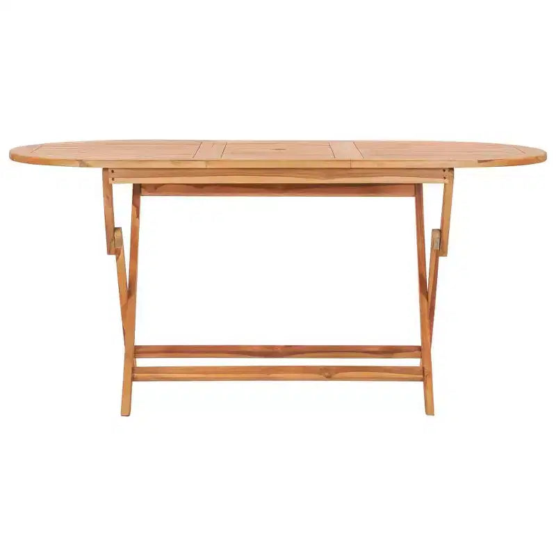vidaXL Table et chaise de jardin en teck naturel
