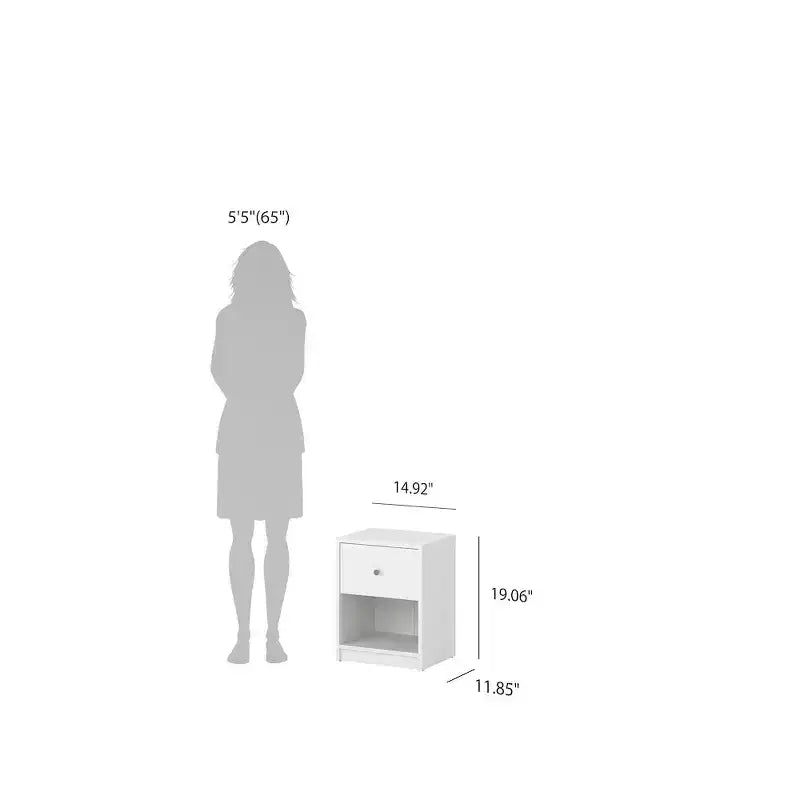Tvilum, Ensemble de chambre à coucher 3 pièces Portland - Commode double 6 tiroirs et ensemble de 2 tables de nuit