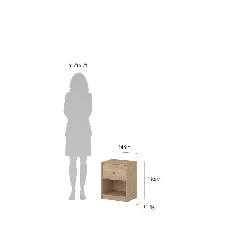 Tvilum, Ensemble de chambre à coucher 3 pièces Portland - Commode double 6 tiroirs et ensemble de 2 tables de nuit
