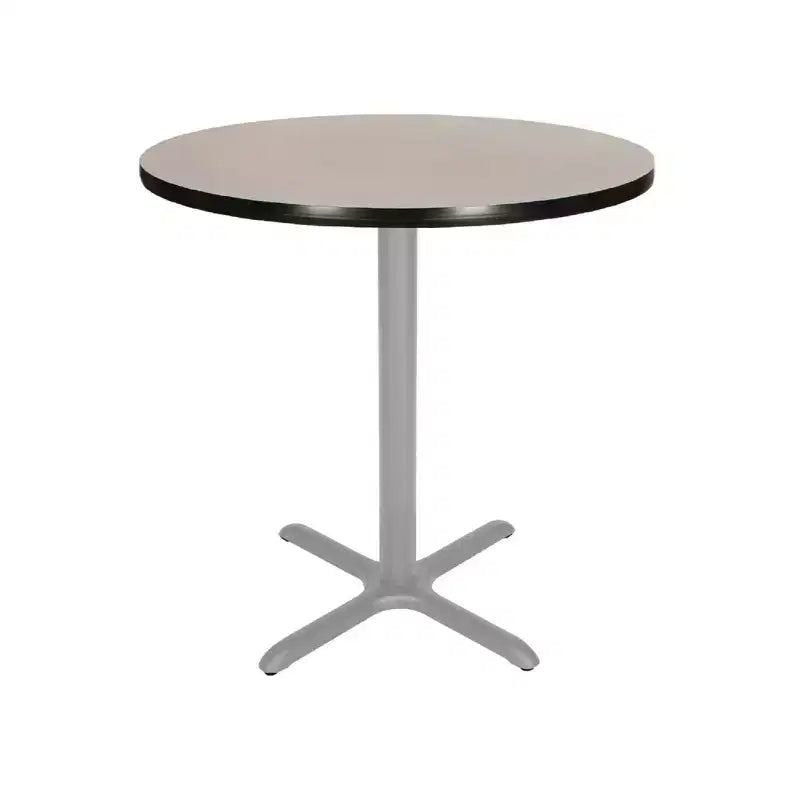 Hampden Furnishings 36" Bennet Collection Round with X Base Dining Table Gray/Gray Nebula