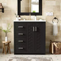 Meuble-lavabo simple de 30 po avec armoire et 3 tiroirs – Noir / Bleu / Vert / Indigo / Blanc