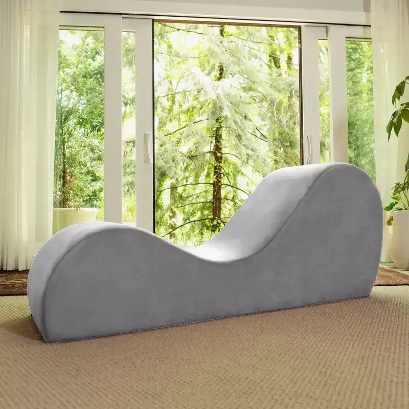 Avana Sleek Chaise Longue pour le yoga – Fabriquée aux États-Unis – Idéale pour les étirements, la relaxation, l'exercice et plus encore, 60D x 18W x 26H pouces, Gris clair