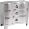 Coast to Coast City Lights 34 Wide 3-Drawer Champagne Silver Leaf Chest