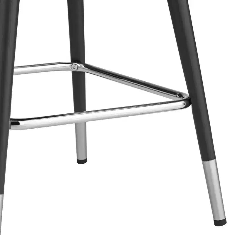 Tabouret de bar en métal chromé noir argenté 27 3/4 haut, coussin rembourré en velours gris moderne pour îlot de cuisine, comptoir, maison, abri