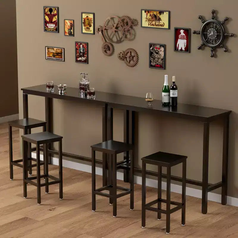 Ensemble de table de bar Costway 3 pièces, table de petit-déjeuner haute avec tabourets