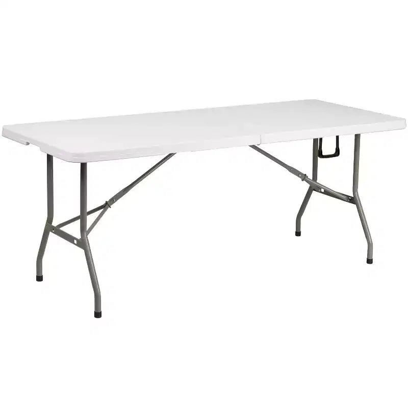 Ensemble tente de hayon/événement portable Flash Furniture - Tente à auvent escamotable à roulettes 10'x10', table pliante en deux de 6 pieds, 4 chaises pliantes