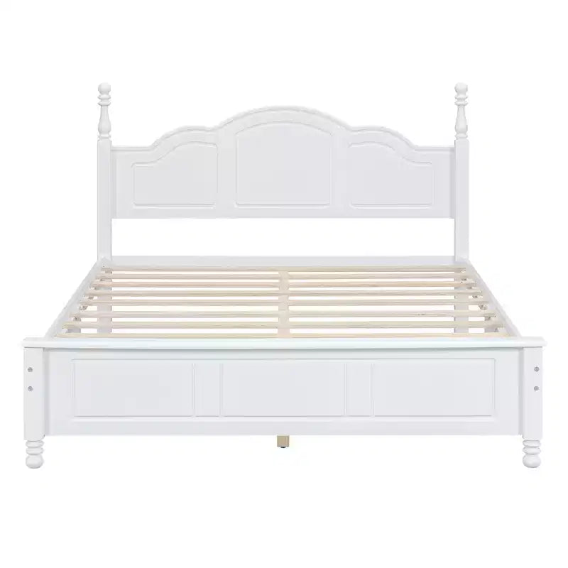 Ensembles de chambre à coucher 3 pièces, lit plateforme en bois taille Queen/Full avec deux tables de chevet-ModernLuxe