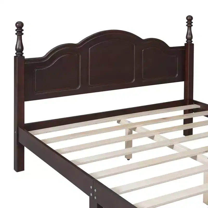 Ensembles de chambre à coucher 3 pièces, lit plateforme en bois taille Queen/Full avec deux tables de chevet-ModernLuxe
