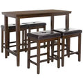Billy 5 Piece Pub Set - DNS9201A - Dark Brown/Black - Safavieh