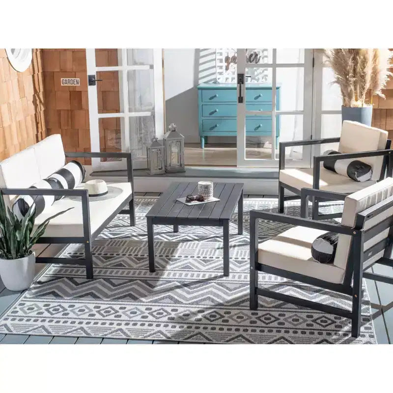 Montez Ensemble de Patio 4 Pièces - Intérieur/Extérieur - PAT7030 - Safavieh