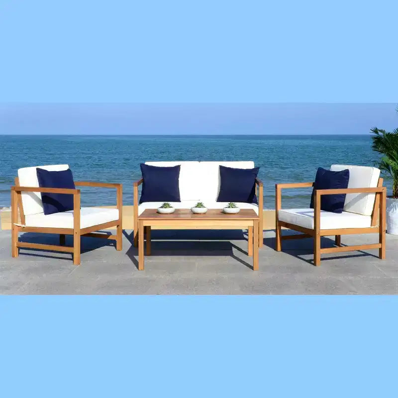 Montez Ensemble de Patio 4 Pièces - Intérieur/Extérieur - PAT7030 - Safavieh