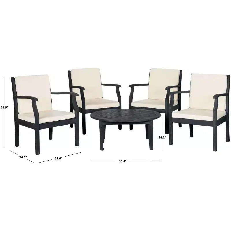 Anaheim, salon de café 5 pièces pour patio – Intérieur/Extérieur – PAT6718 – Safavieh