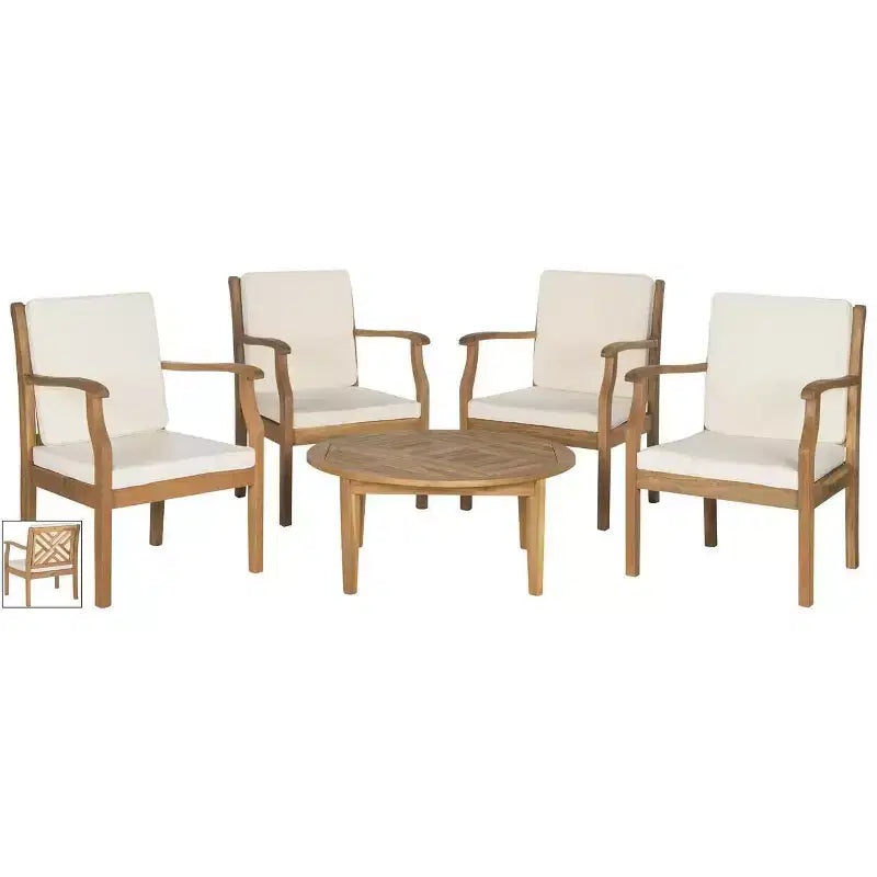 Anaheim, salon de café 5 pièces pour patio – Intérieur/Extérieur – PAT6718 – Safavieh