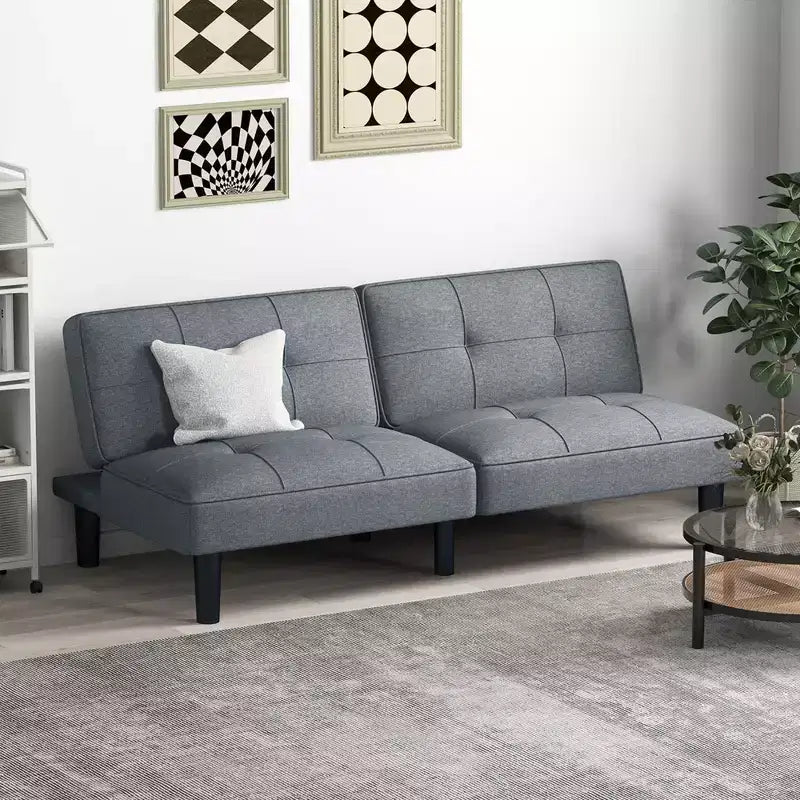 Canapé-lit futon convertible Costway avec dossier réglable sur 6 positions