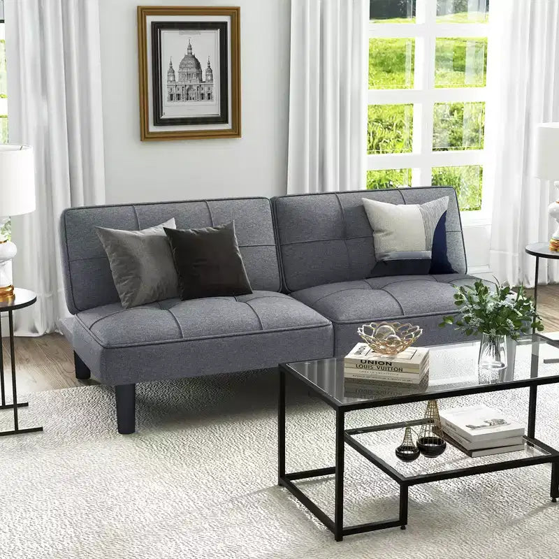 Canapé-lit futon convertible Costway avec dossier réglable sur 6 positions