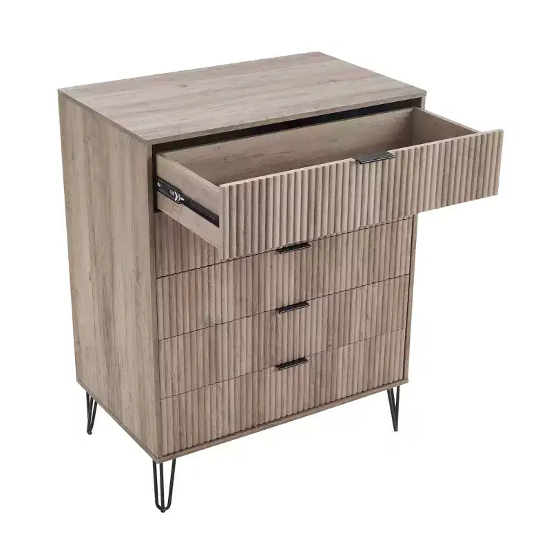 Ensemble 3 pièces Manhattan Comfort Dumbo comprenant une commode à 5 tiroirs, une commode à 6 tiroirs et une table de chevet