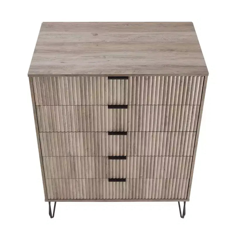 Ensemble 3 pièces Manhattan Comfort Dumbo comprenant une commode à 5 tiroirs, une commode à 6 tiroirs et une table de chevet