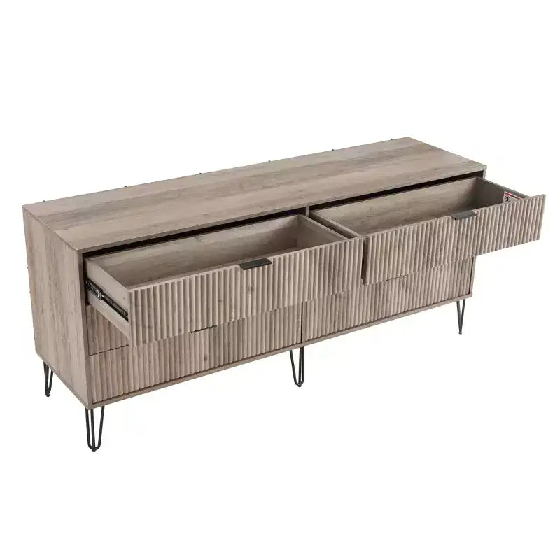 Ensemble 3 pièces Manhattan Comfort Dumbo comprenant une commode à 5 tiroirs, une commode à 6 tiroirs et une table de chevet