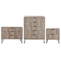 Ensemble commode 5 tiroirs, commode 3 tiroirs et table de chevet Manhattan Comfort Dumbo 3 pièces