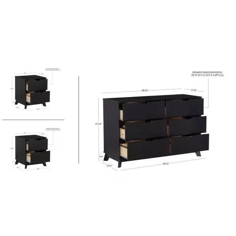 Commode Powell Pensy et 2 tables de chevet