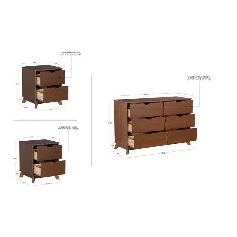 Commode Powell Pensy et 2 tables de chevet