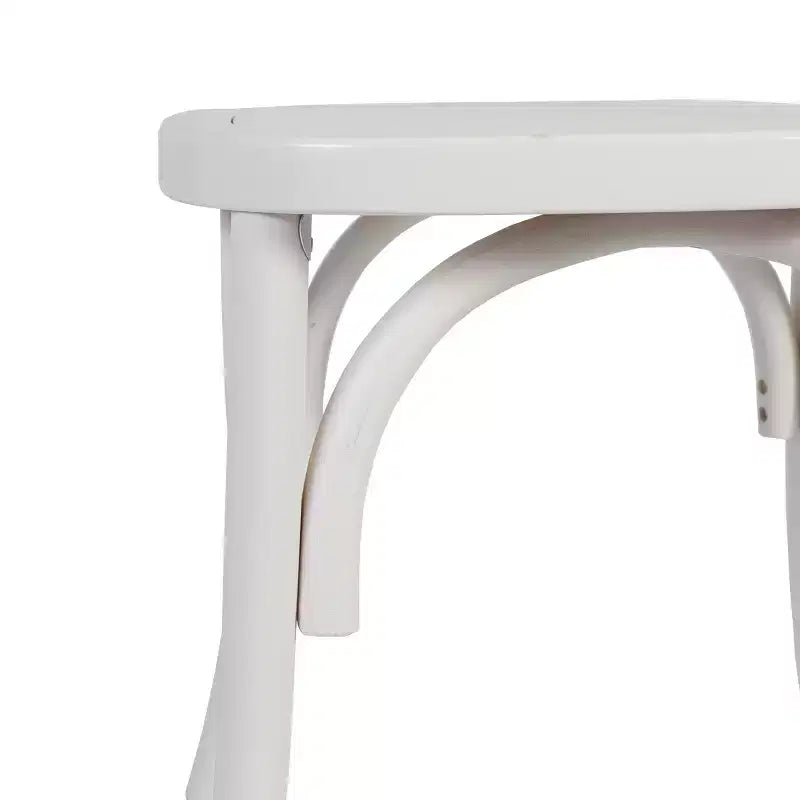 Lot de 2 chaises de salle à manger en bois massif avec conception empilable, dossier orné et finition élégante