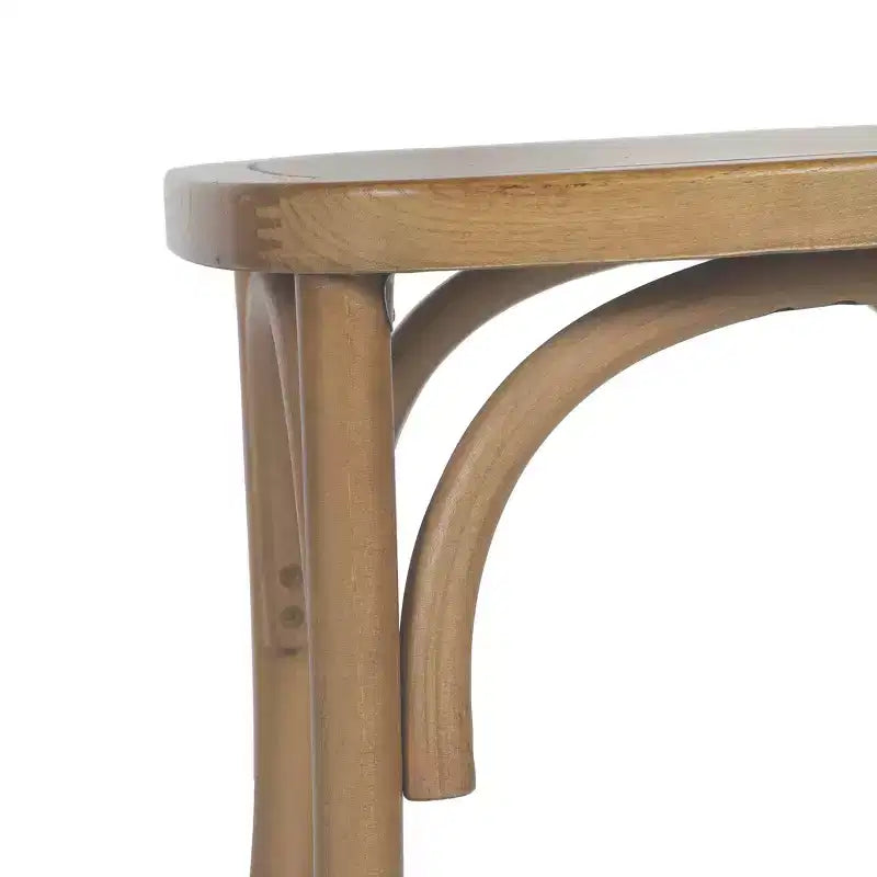 Lot de 2 chaises de salle à manger en bois massif avec conception empilable, dossier orné et finition élégante